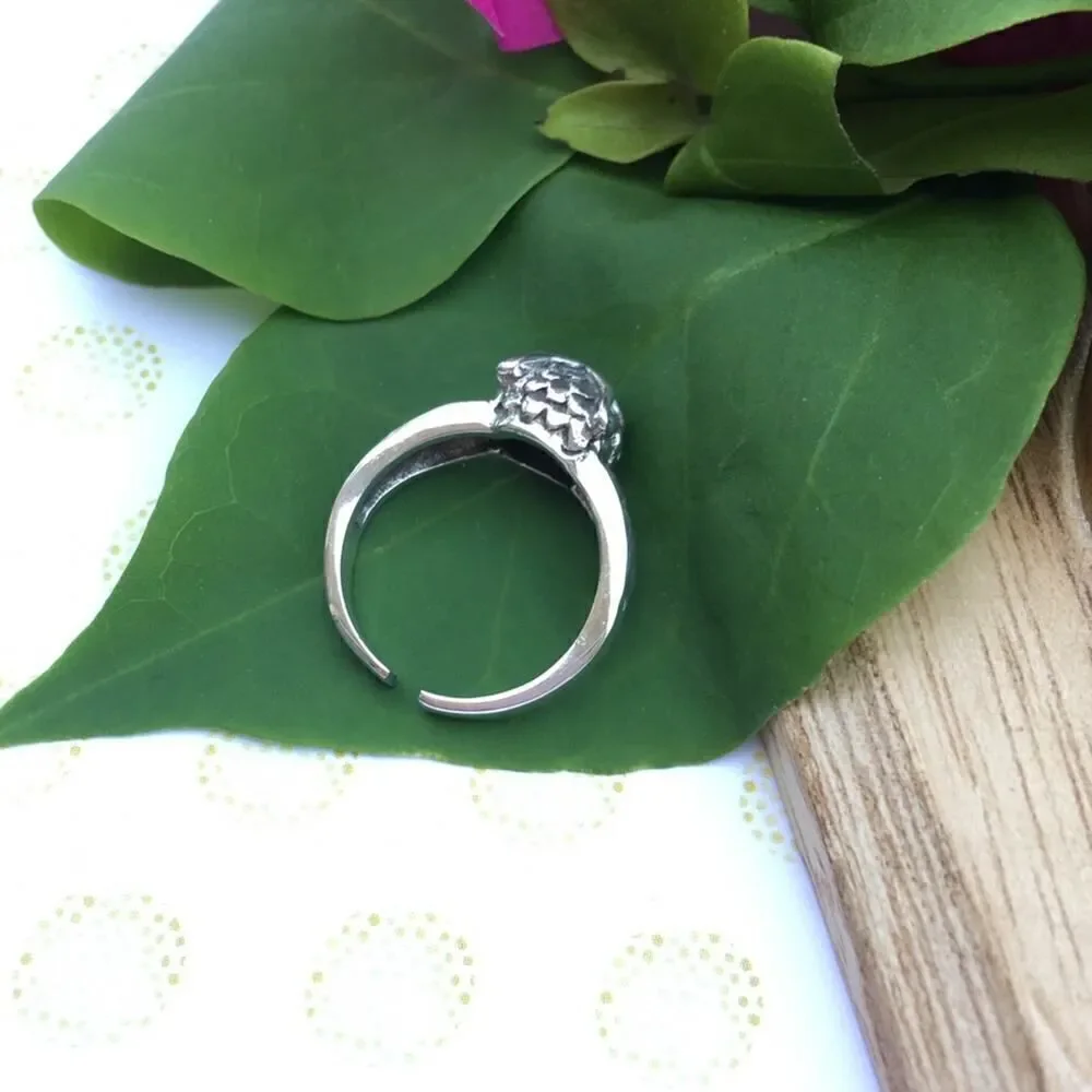 Owl CZ Sterling Silver Toe Ring